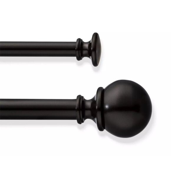 Threshold Oil Rubbed Bronze Finish Dual Curtain Rod 66" to 120" Long ROD ONLY - Picture 1 of 6